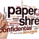 Confidential Paper shredding word cloud